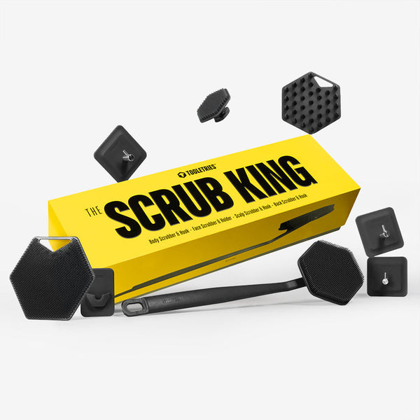 Scrub King scrubber set with packaging on a white background