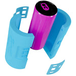 The Wrapsulator Slim opened to show the blue gel panels around a slim can