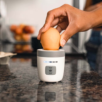 Your new best friend.  The perfect boiled egg is about timing, and the OXO Egg Timer handles it for you.  WIth 7 doneness levels and a piercer to make peeling a joy.