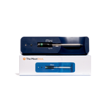 The MeatStick Mini probe thermometer in its blue and white packaging, with the device visible through a clear plastic window.