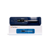 The MeatStick Mini probe thermometer in its blue and white packaging, with the device visible through a clear plastic window.